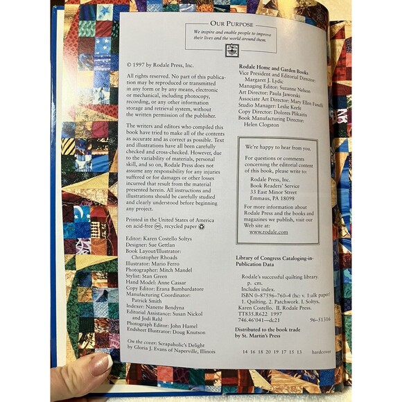 Rodale's Successful Quilting Library: Perfect Piecing by Rodale Press Staff 1997 - Picture 3 of 4